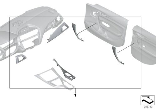 BMW *DISCONTINUED* Genuine M Performance Interior Trims for 1 Series F20 (5-door) FACELIFT LCi2 - Carbon & Alcantara - 6 piece RHD - Image 4