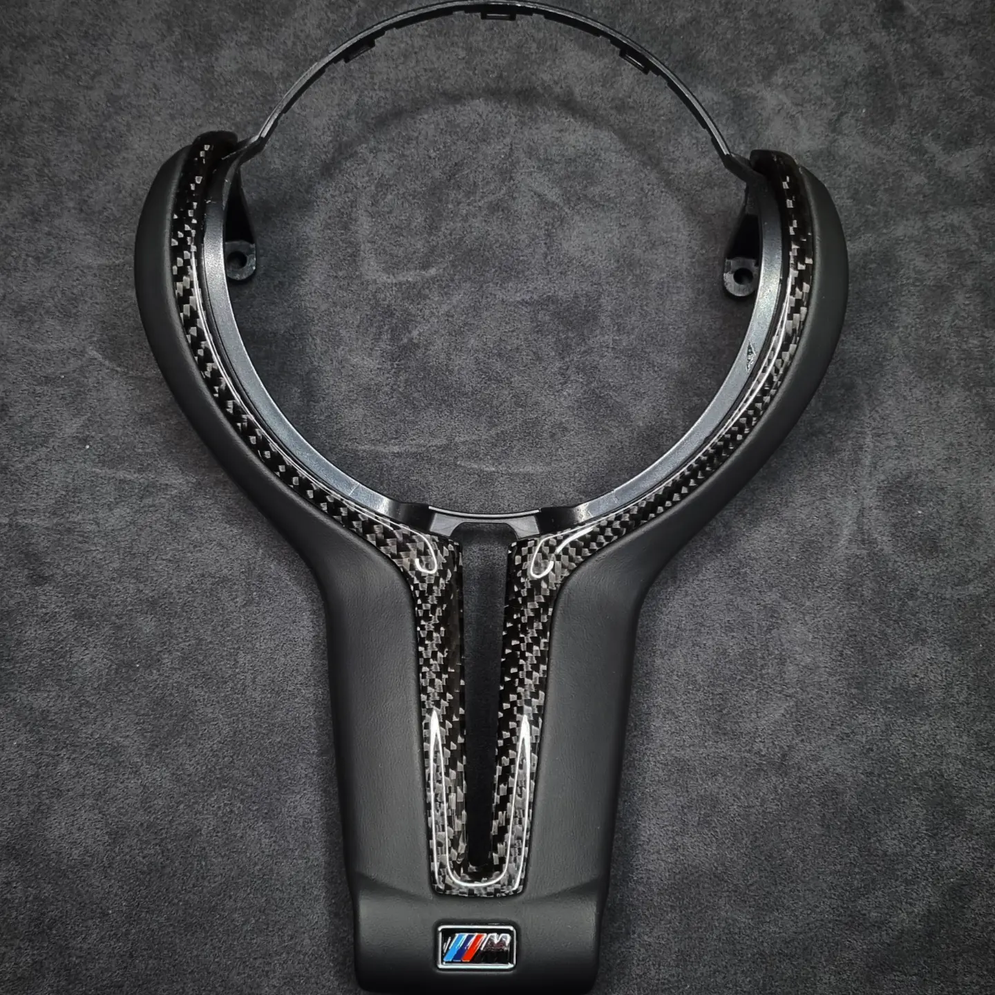 BMW F series Trim – Black smooth leather and Gloss Carbon Fibre Bezel - Image 2