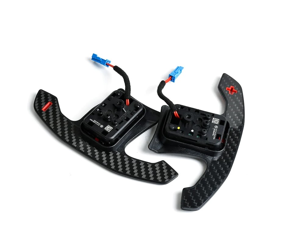 Mperfomance TYPE CARBON FIBRE STYLE PADDLE SHIFTERS FOR F & G SERIES BMW G20 / F20 / G30 / F30 / G80 / F80 / G87 / F90 (RED Detailing) - Image 3