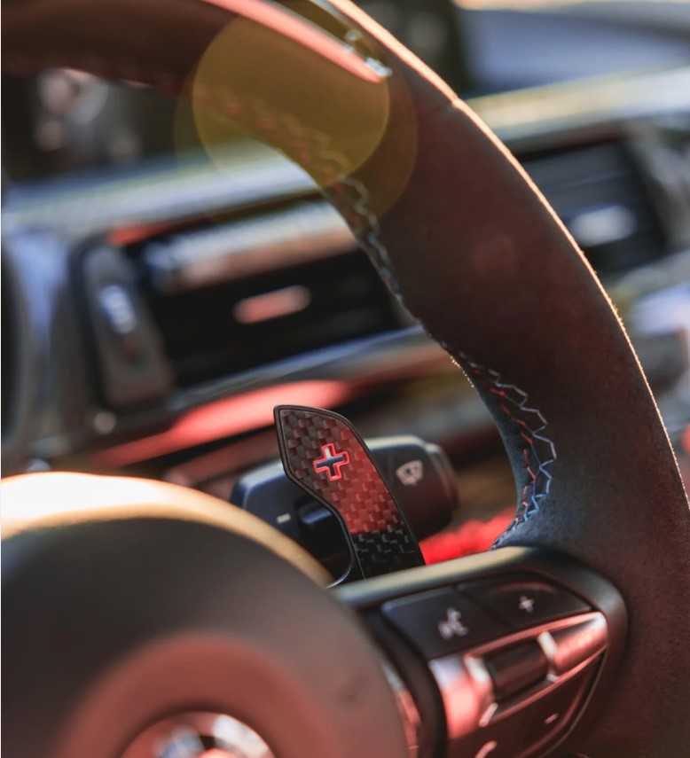 Mperfomance TYPE CARBON FIBRE STYLE PADDLE SHIFTERS FOR F & G SERIES BMW G20 / F20 / G30 / F30 / G80 / F80 / G87 / F90 (RED Detailing) - Image 5