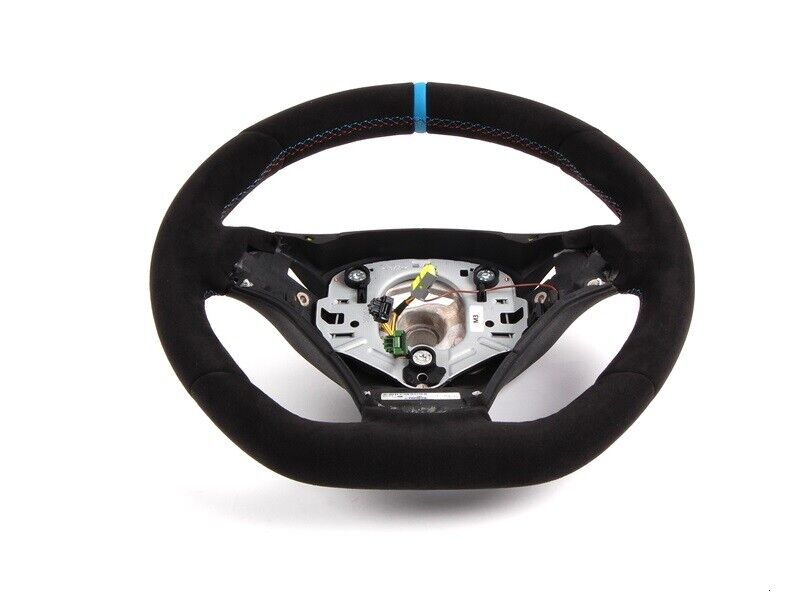 Genuine BMW MPerformance Sport Flat Bottom Steering Wheel with Blue top marker E9X 1 3 Series & X1 E84 (Automatic Transmission) - Image 2