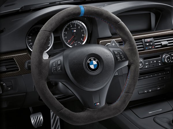 Genuine BMW MPerformance Sport Flat Bottom Steering Wheel with Blue top marker E9X 1 3 Series & X1 E84 (Automatic Transmission)