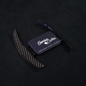 BMW F series Carbon Fibre Paddle Shifters - Sport Style with Blue+/- - F20 F21 F30 F31 F80 F82 M140i M3 M4
