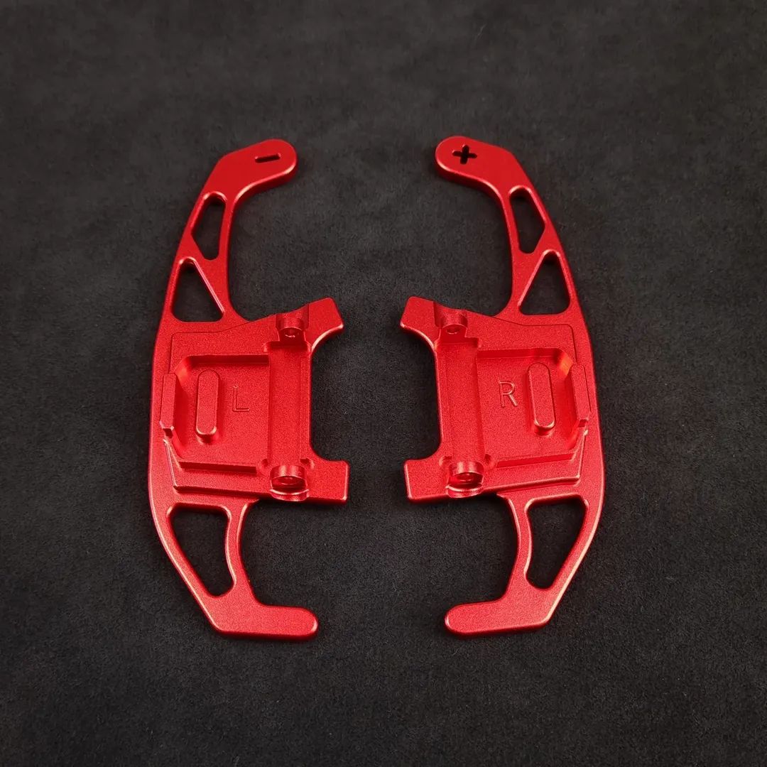 VW Golf / Polo Red Aluminium Paddle Shifters - MK7 MK7.5 Golf R / GTi / GTD