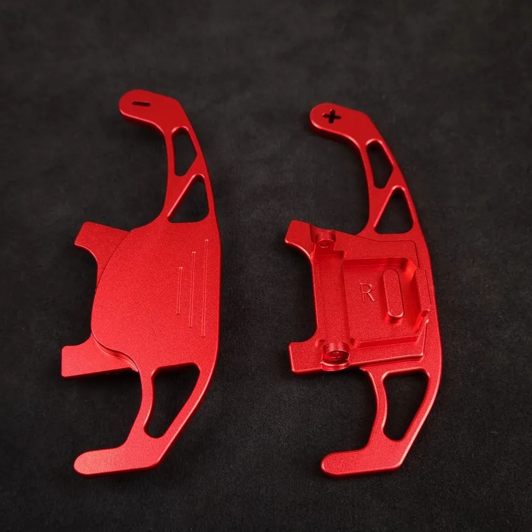 VW Golf / Polo Red Aluminium Paddle Shifters - MK7 MK7.5 Golf R / GTi / GTD - Image 4