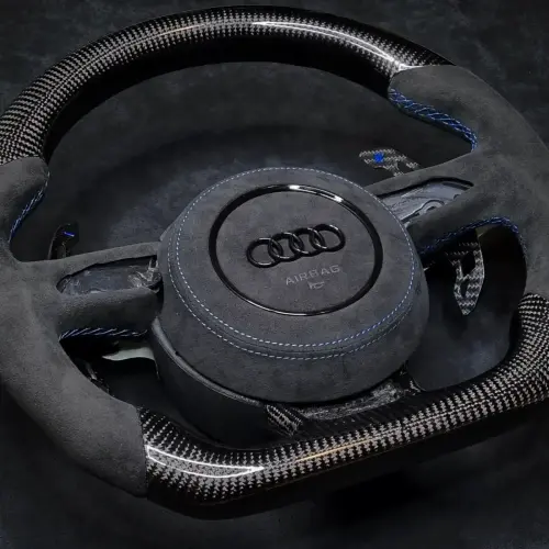 Audi RS Wheel in Gloss twill Carbon and Alcantara 9002