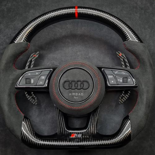 Audi RS Wheel in Gloss twill Carbon and Alcantara 9002