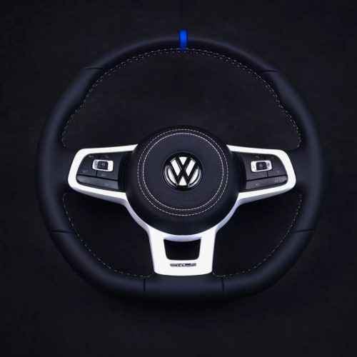 VW Golf with custom airbag and trim