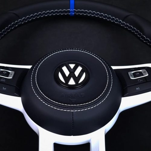 VW Golf with custom airbag and trim
